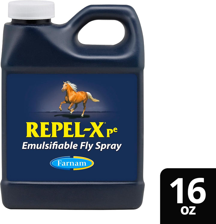 Repel-X Pe Concentrated Fly Spray for Horses, Just Add Water 16 Ounces