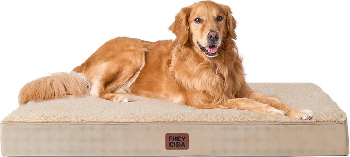Orthopedic XL Dog Beds for Extra Large Dogs with Removable Washable Cover for Crate, Grey, 41X27