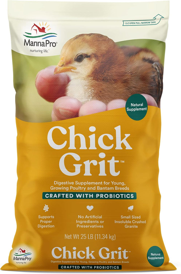 Chick Grit Digestive Supplement for Young Growing Poultry & Bantam Breeds, No Artificial Ingredients or Preservatives, Natural Supplement with Insoluble Crushed Granite, 5 Lbs