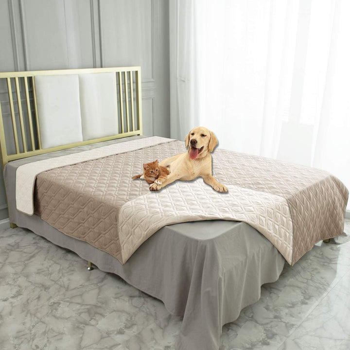 Waterproof Dog Bed Cover Pet Blanket for Furniture Bed Couch Sofa Reversible