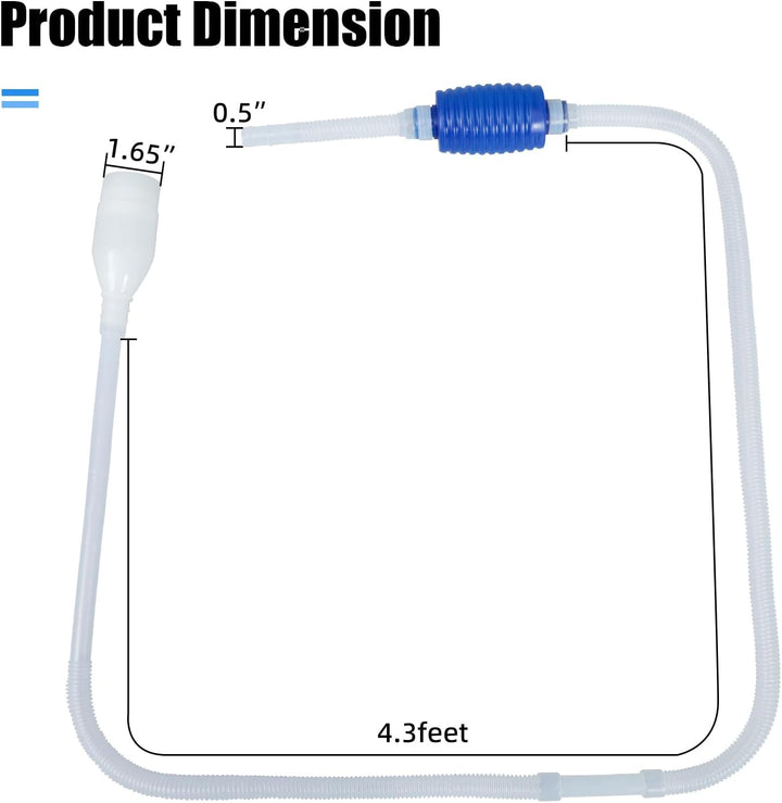 Aquarium Vacuum Siphon, Fish Tank Water Changer, Gravel Cleaner, Hand Pump