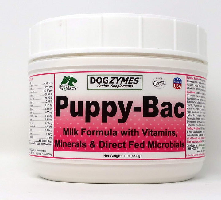 Puppy-Bac Milk Replacer Formulated with the Proper Ratios of Protein, Fat and Nutrients for Growing Puppies (4 Pound)