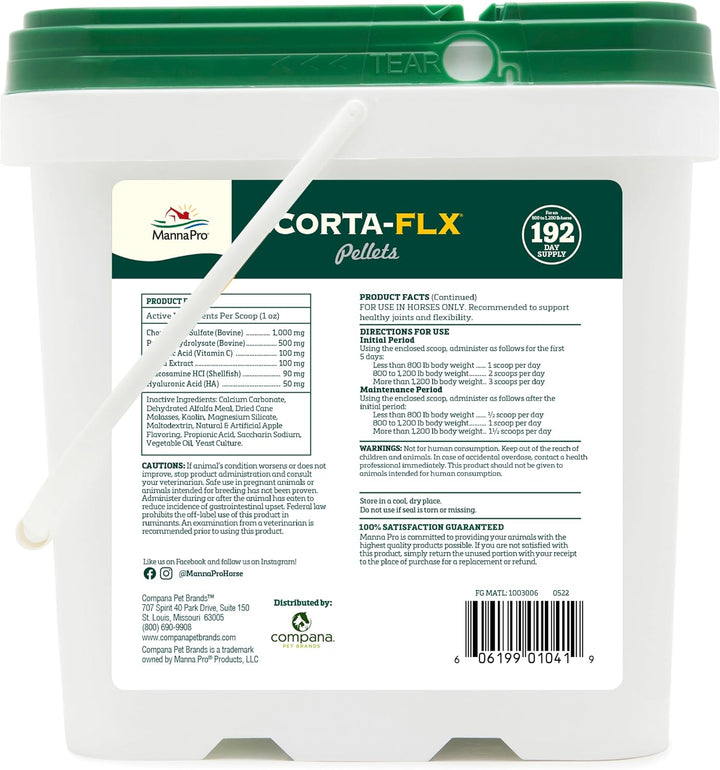 Corta-Flx Corta-Flex Equine Joint Supplement | Horse Supplement for Healthy Joints | Quick & Effective Nourishment to Joints Formulated with Vitamins and Minerals | 12 LB Pellet