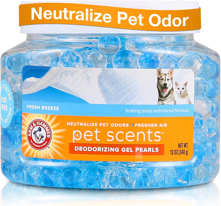 Air Freshener Gel - Pet Odor Eliminator with Baking Soda - Odor Absorbing Gel Beads for Cats & Dogs - Pet Deodorizer and Air Neutralizer for Home - Natural Freshness Lavender Fields 12 Oz