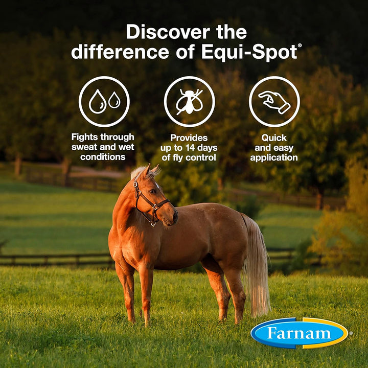 Equi-Spot, Horse Fly Control, Long-Lasting Protection, 6 Applications, 12-Week Supply for One Horse