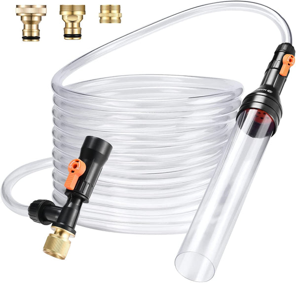 Gravel Vacuum for Aquarium Water Changer Fish Tank Cleaning Tools,Siphon Universal Quick Pump Aquarium Water Changing (30Ft)