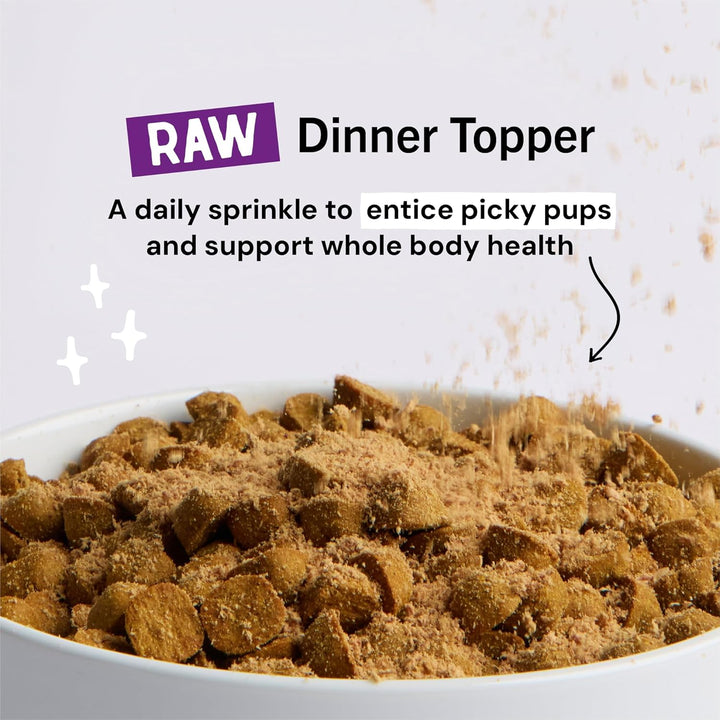 Freeze-Dried Raw Cat & Kitten Food Topper - Magical Dinner Dust - Premium Wild-Caught Salmon & Cage-Free Chicken - Grain-Free, Protein-Rich - Perfect for Picky Eaters - 7 Oz