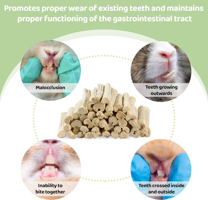 240G  Chew-Sticks - Natural Rabbit Bamboo Sticks Small Animal Chew Toy Bunny Molar Treats Atural Teeth Grinding Toys for Squirrel Guinea Pigs Chinchilla