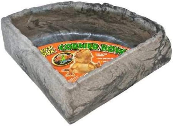 Reptile Rock Corner Water Dish, Large - Assorted Colors