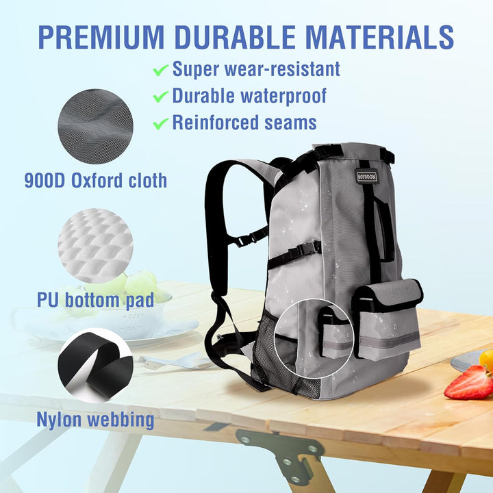 Dog Backpack for Small & Medium Dogs - Adjustable Pet Carrier for Travel & Hiking, Hands-Free Puppy Backpack with Storage Pockets, Breathable Mesh