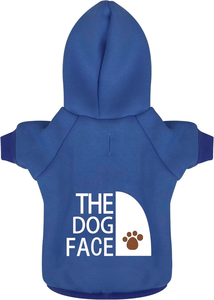 Blue Chihuahua Dog Hoodie: Keep Your Pup Warm and Stylish with a 'The Dog Face' Printed Sweatshirt, Pet Clothes, and Sweater Coat All in One - Perfect for Winter and Cool Summer Nights! M