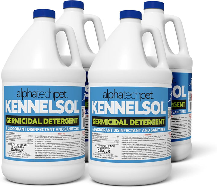 Kennelsol 1-Step Kennel Cleaner - 1 Pint Liquid Disinfectant, Effective against Bacteria and Viruses, Deodorizer Wintergreen Scent by Alpha Tech Pet