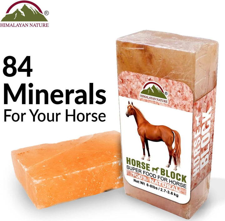 Licking Salt for Horse, 100% Pure Himalayan Pink Salt Chunks, 6 LBS, Animal Feed Salt Chunks, Horse Salt Licks, Natural Mineral Salt - Pack of 2