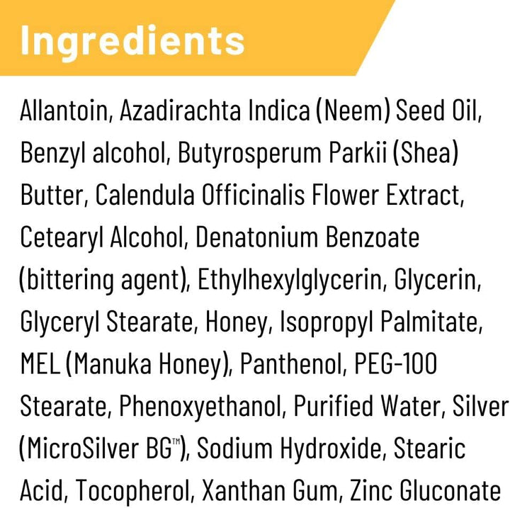 Silver Honey Rapid Wound Repair Ointment 2Oz Tube, Manuka Honey + Microsilver BG, Horse & Large Animal Wound Care