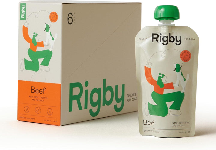 Organic Wild-Caught Alaskan Salmon Dog Treat Pouches – Low-Calorie Squeeze Treat for Training, Enrichment, Meal Topping & Pill Time – Supports Joint, Skin & Digestive Health – 6 Pack