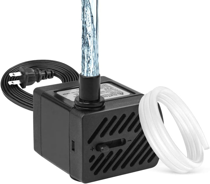 50GPH 3W Small Submersible Water Pump Mini Fountain Pump Ultra Quiet for Aquarium Fish Tank Pond Statuary Hydroponics