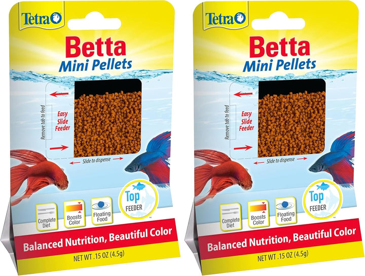 betta plus Floating Mini Pellets, Fish Food with Natural Color Enhancer, 1.2 Ounces