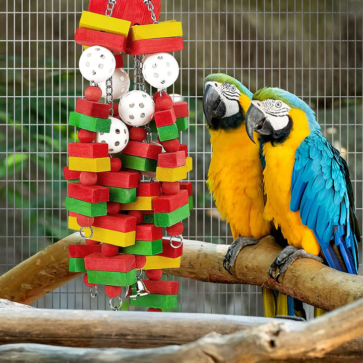 Large Bird Parrot Toys for Cockatoos African Grey Macaws and Amazon Parrots Bird Gift