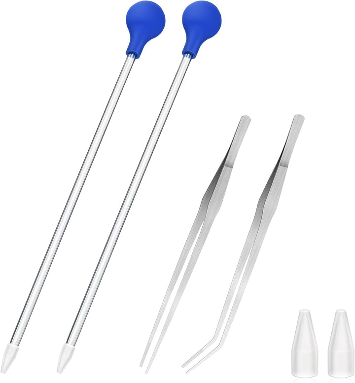 18.5 in Long Pipette for Fish Tank Coral Food Feeder Long Syringe Aquarium Coral Feeding Tube for Marine Fish Reef Aquatic Plant Spider Snake Lizard