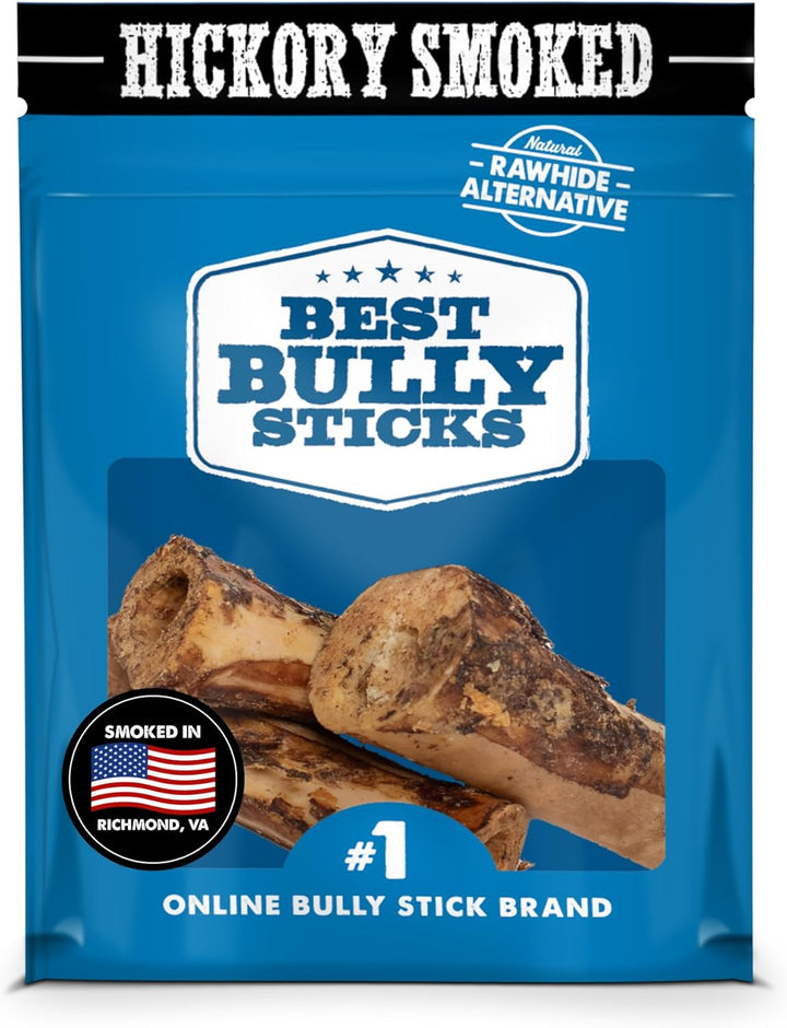 Marrow Bones - 3 Count (Pack of 1) - USA Packed, Healthy Snack, Grass-Fed Beef, Long-Lasting, Great for Large Breeds