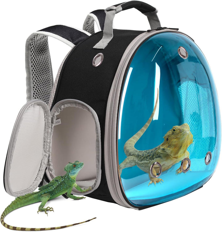 Bearded Dragon Travel Carrier,Lizards Carrier, Small Animal Travel Carrier for Sugar Glider Hedgehog Rat Parrot Bird Guinea Pig, Portable Guinea Pig Travel Bag for 2