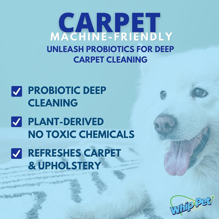 Whip-Pet Pet Odor Eliminator and Stain Remover - Enzymatic Cleaner for Dog Urine and Carpet Odor Eliminator - Pet Odor Remover - 128 Fl Oz / 3.78L
