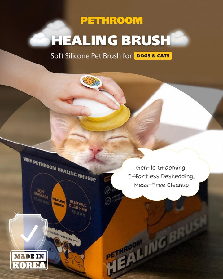 [] Cat Brush for Shedding Cats,Dogs, Kitten | Gentle Deshedding & Grooming Tool for Short or Long Hair | Safe Massage Brush for Sensitive Skin | Sturdy, Durable, and Portable