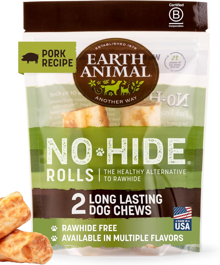 No Hide Small Long Lasting Dog Chew Rolls, Chicken - 6 Count
