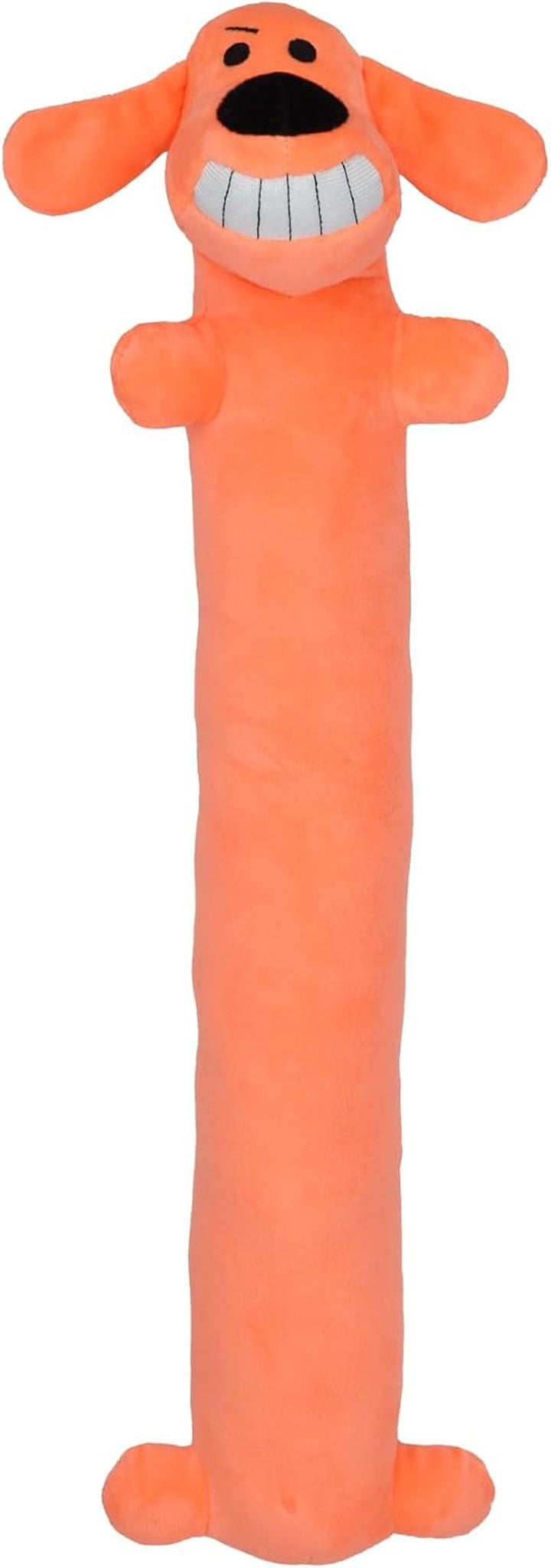 Loofa Dog Plush Toy W/ Birthday Hat - Squeaky Dog Toy for Dogs - Soft Plush - Stuffed Animal Dog Toys for Playing (1 Count, 12”, Random Color Surprise)