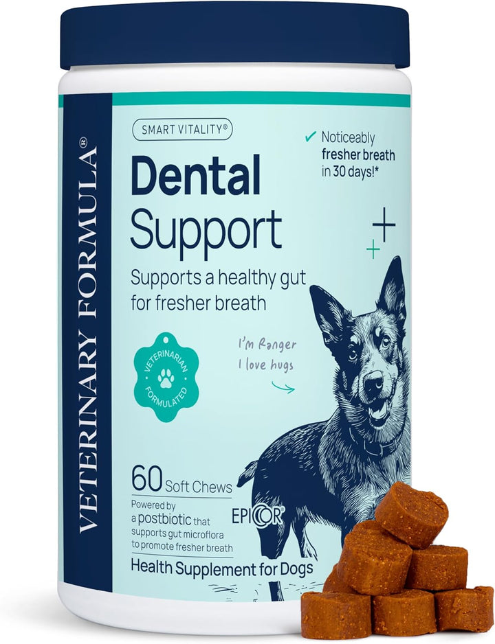 Anal Gland Support for Dogs – Vet-Formulated No Scoot Chews with Pumpkin, Ginger, Agave Inulin & Probiotics – Supports Scooting, Stool Quality & Digestive Health, 60 Soft Chews