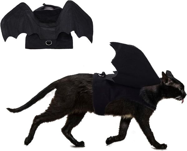 Bat Wings Pet Costume, Polyester Felt Cloth, Small, Halloween, Unisex, Durable, Easy to Clean, Bat Wings Costume for Small Dogs Cats