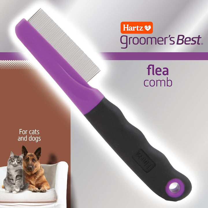 Groomer'S Best Flea Comb for Dogs and Cats, Fine-Toothed Gentle Pet Comb for Detangling or Dematting Face & Paws (Pack of 1)