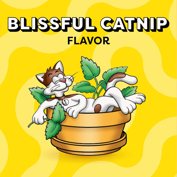 Classic Crunchy and Soft Cat Treats Blissful Catnip Flavor, 16 Oz. Tub