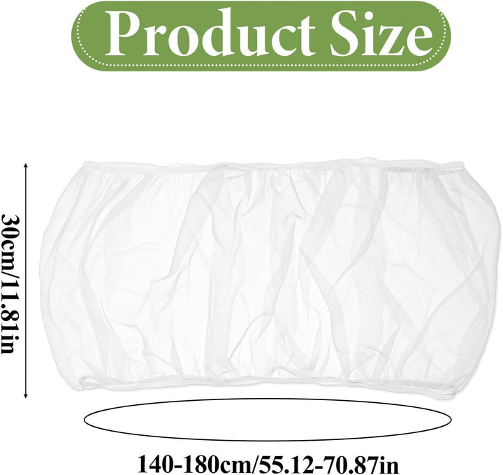 Bird Cage Seed Catcher White Bird Cage Net Cover Adjustable Birds Cages Netting Seed Catcher Stretchy Birds Cages Guard for Parrot Enclosures