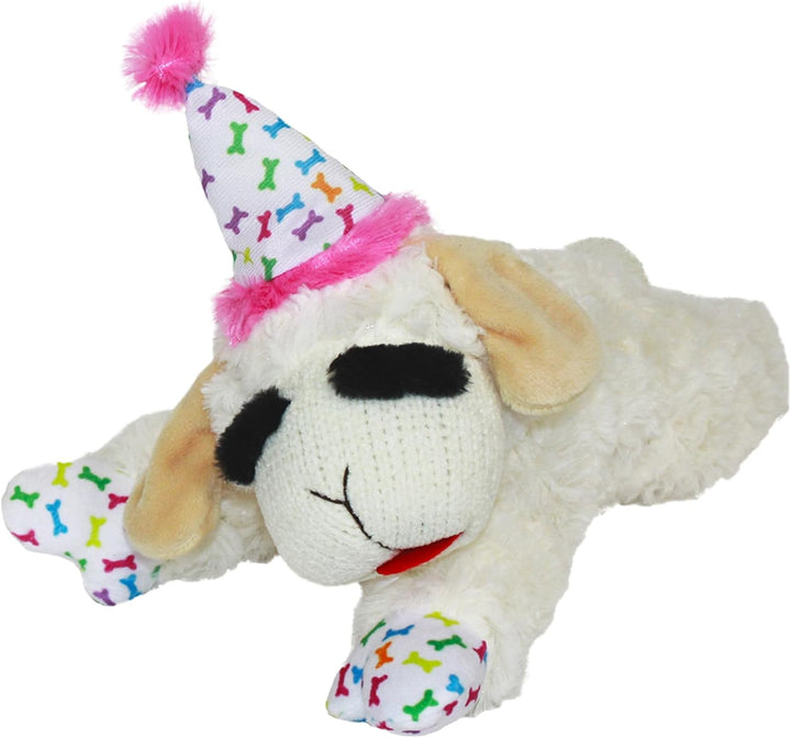 Mini Lamb Chop Officially Licensed, Plush, Squeak Pet Toy (White, 10')