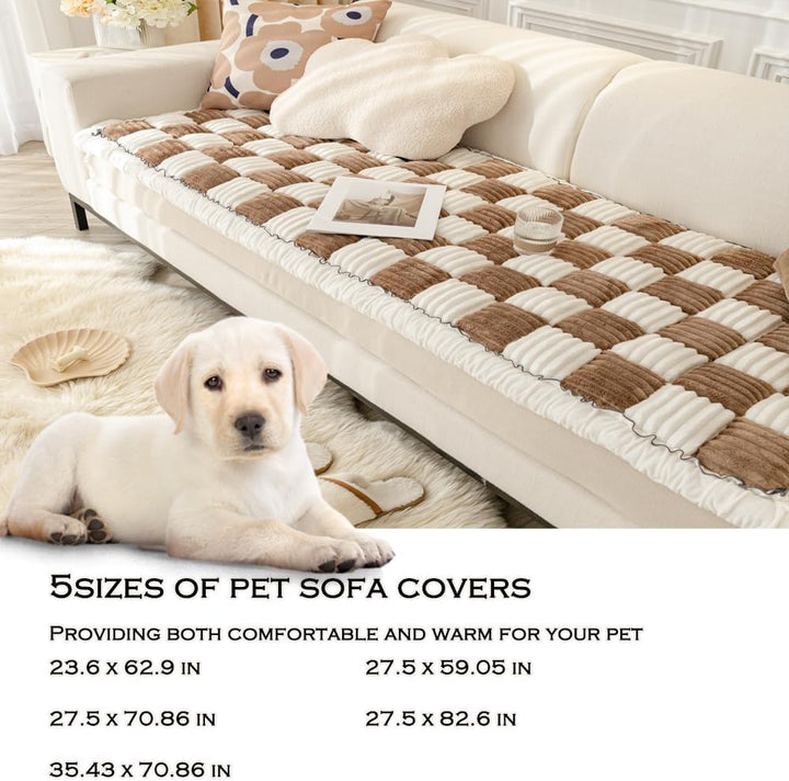 Dog Couch Cover Protector, Dog Couch Coves for Sofa, Couch Cushion for Dogs Washable, Pet Mat Bed Couch Covers for Large Dogs (27.5 X 70.86 Inch, Dark Khaki)