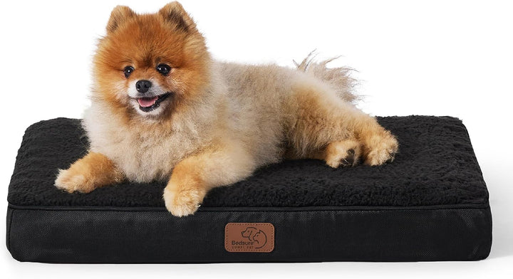 Dog Beds Large Sized Dog - Comfy Flat Pet Beds with Removable Washable Cover, Orthopedic Egg Crate Foam Puppy Mat, Suitable for Pet up to 65 Lbs
