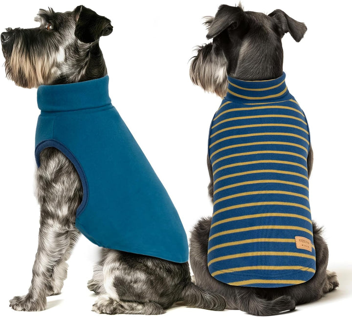 2Pack Dog Sweater Soft Dogs Clothes Warm Dachshund Clothes Turtleneck Pets Coats Dog Sweaters for Small Dogs Girl Pullover Small Pet Sweaters Stretchy Pet Sweatshirt