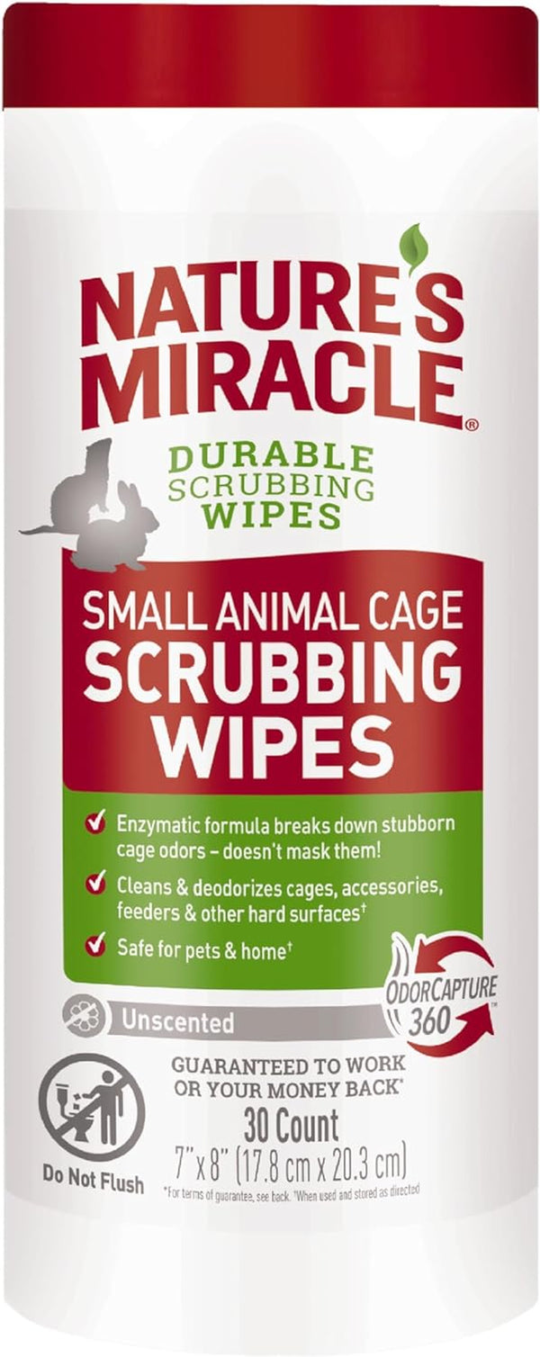 Small Animal Cage Scrubbing Wipes 30Ct