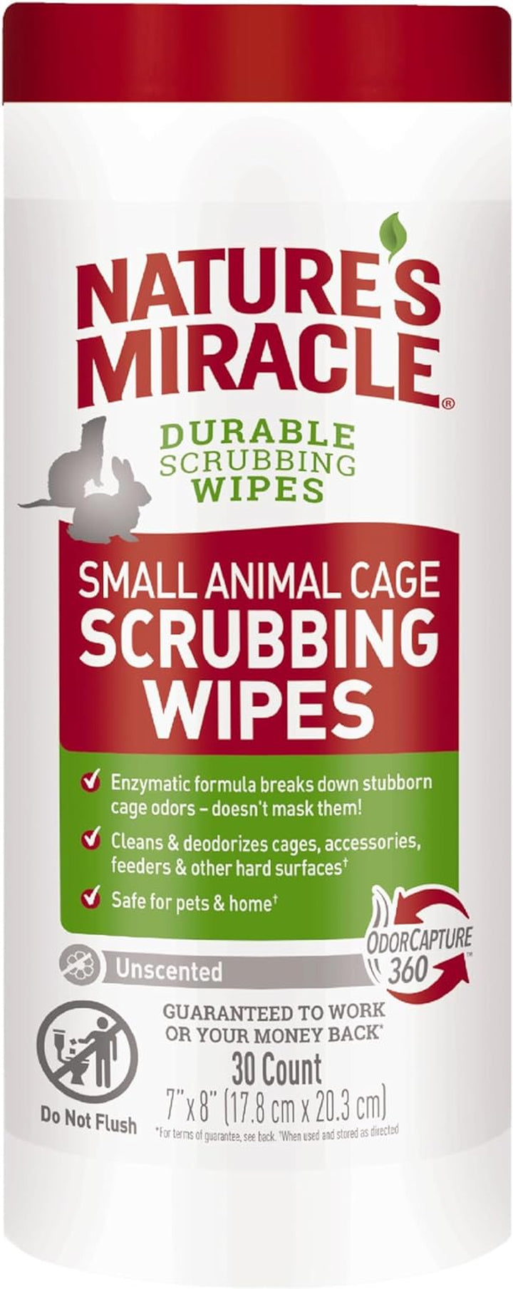 Small Animal Cage Scrubbing Wipes 30Ct