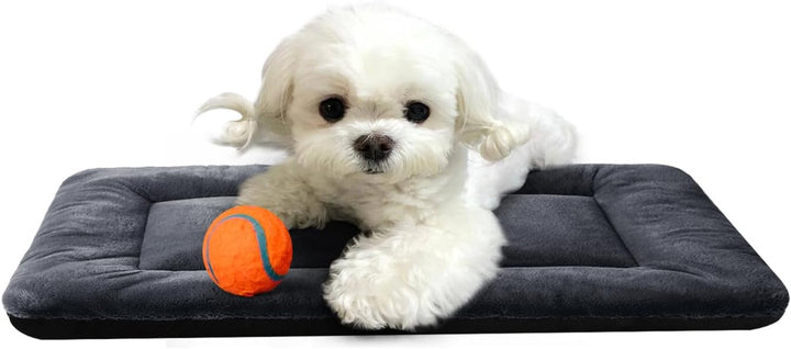 Dog Beds Crate Pad for Medium/Large Dogs Fit Metal,Ultra Soft, Washable & Anti-Slip Kennel Pad for Dogs Cozy Sleeping Mat,Gray 36Inch