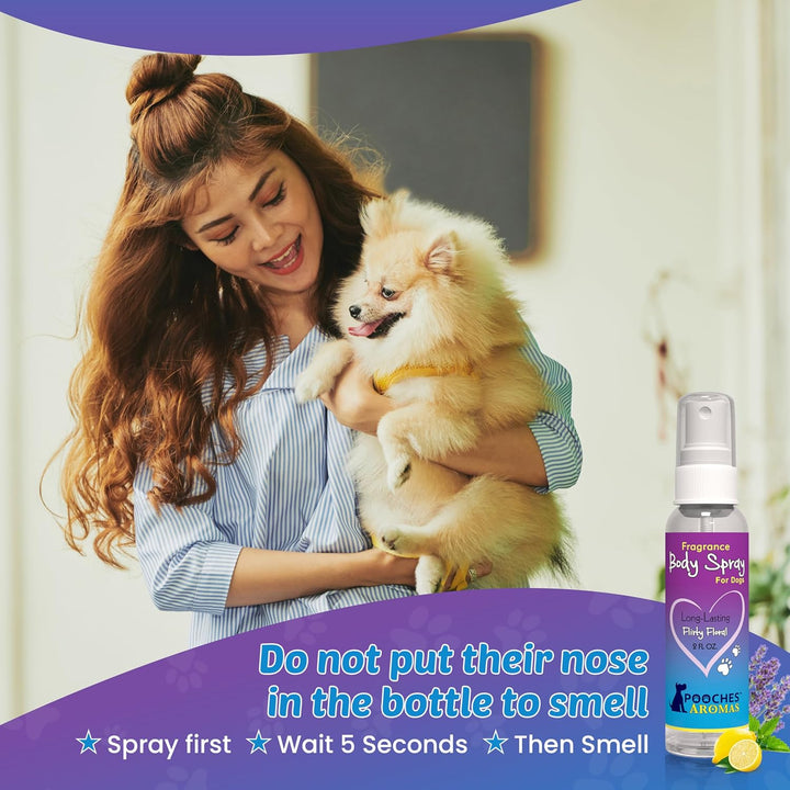 Natural Dog Cologne - Premium Grooming Spray - Long Lasting Spray - Deodorizing & Refreshing for Dogs, Adult Canines and Puppies - Aromas Scent to Refresh the Skin (Pack of 6)