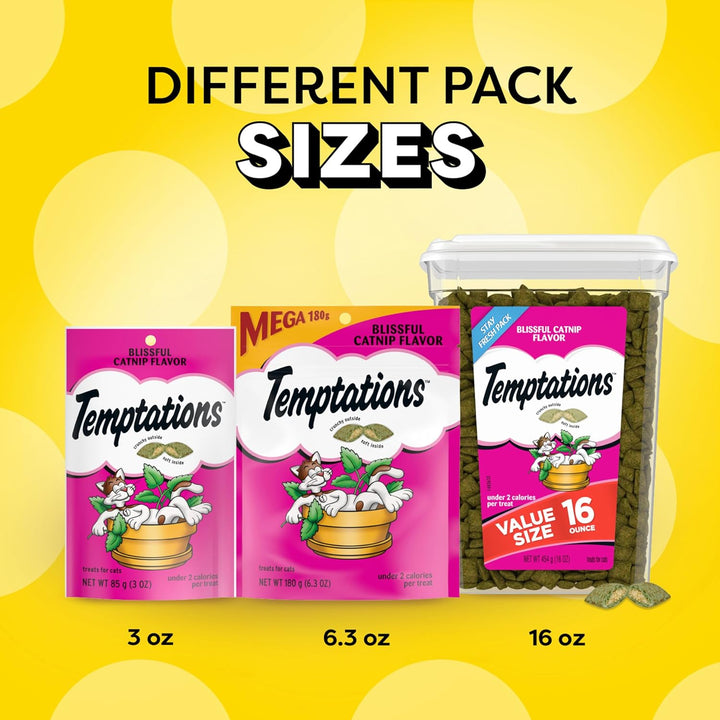 Classic Crunchy and Soft Cat Treats Blissful Catnip Flavor, 16 Oz. Tub