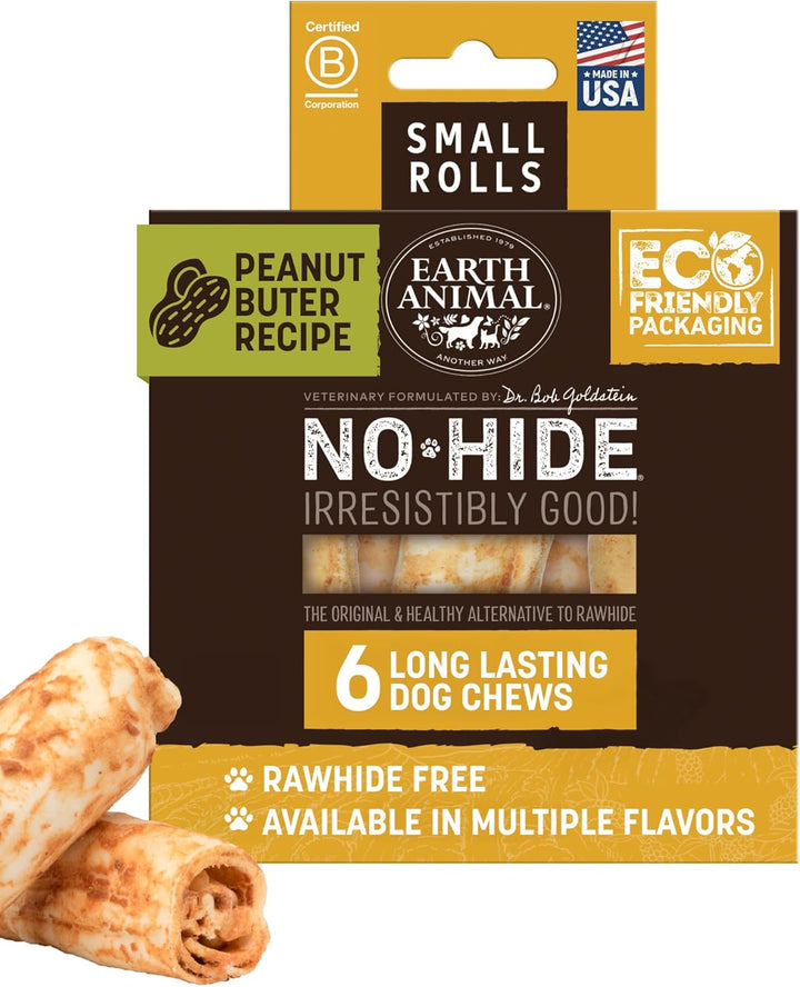 No Hide Small Long Lasting Dog Chew Rolls, Chicken - 6 Count