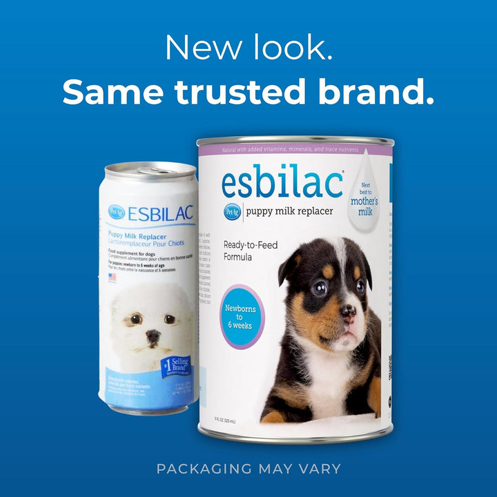 Esbilac Puppy Milk Replacer Liquid - 11 Oz - Ready-To-Feed Puppy Formula with Vitamins for Puppies Newborn to Six Weeks Old - Easy to Digest