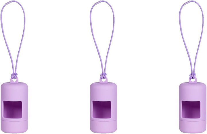 Set of 3 Dog Waste Bag Dispensers with Elastic Rope Rotation Design Travel Use Pet Poop Bag Holder Tool