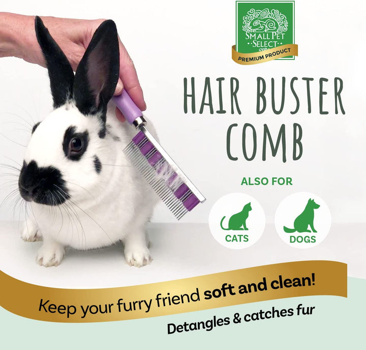 - Hair Buster Comb for Rabbits, Cats and Dogs, Metal Pet Comb for Shedding and Detangling, Grooming Tool for Small Pets with Long and Short Fur