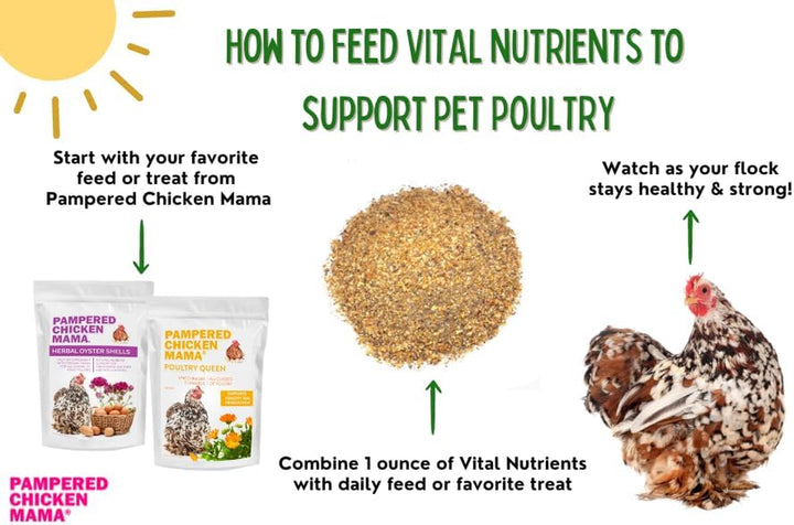 Vital Nutrients: Chicken Vitamins for Feed & Molting Supplement, Egg Booster, Poultry & Chicken Vitamins -  (1.5 Pounds)