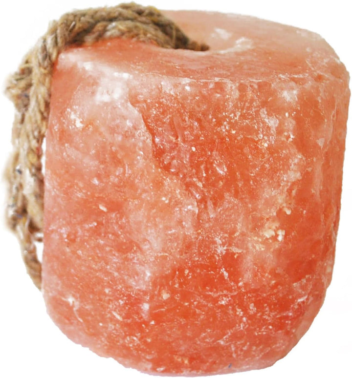 Himalayan Salt Lick Salt Block on Rope for Horse Animals Mineral Salt Licks Natural Pink Licking Salt for Horses Deer Cattle Sheep and Other Livestock (2 Pcs,4.8-6.6 Lbs)