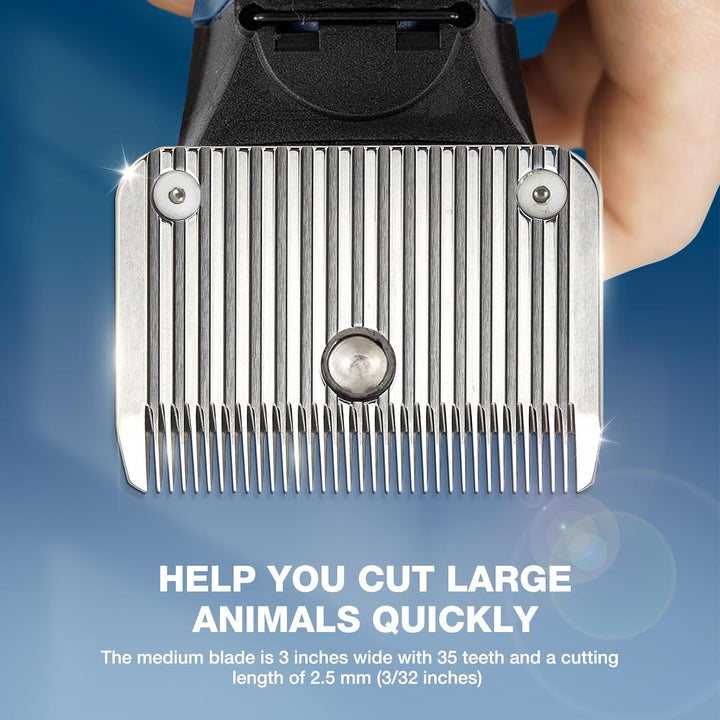 A2/AC Medium Blade 2.5Mm (3/32”) Cut Length, Fits Equine and General Livestock, Compatible with Lister Star/Legend/Liberty/Fusion Animal Clippers